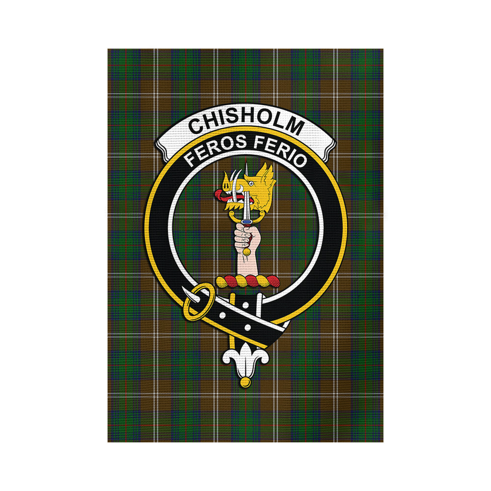 Chisholm Hunting Tartan Flag with Family Crest - Tartan Vibes Clothing