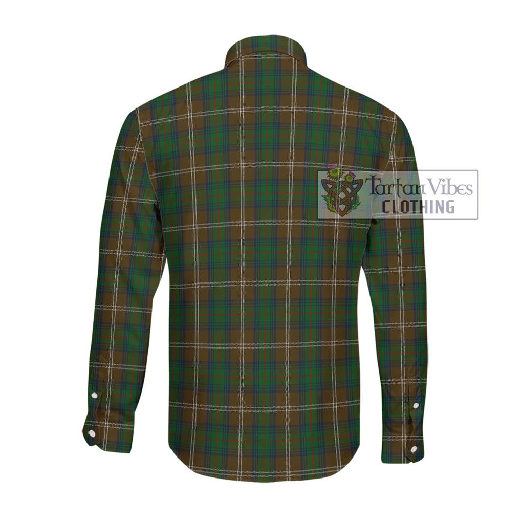 Chisholm Hunting Tartan Long Sleeve Button Shirt with Family Crest DNA In Me Style - Tartanvibesclothing Shop