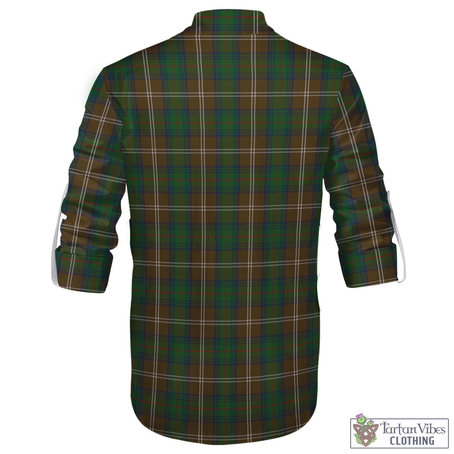 Tartan Vibes Clothing Chisholm Hunting Tartan Men's Scottish Traditional Jacobite Ghillie Kilt Shirt