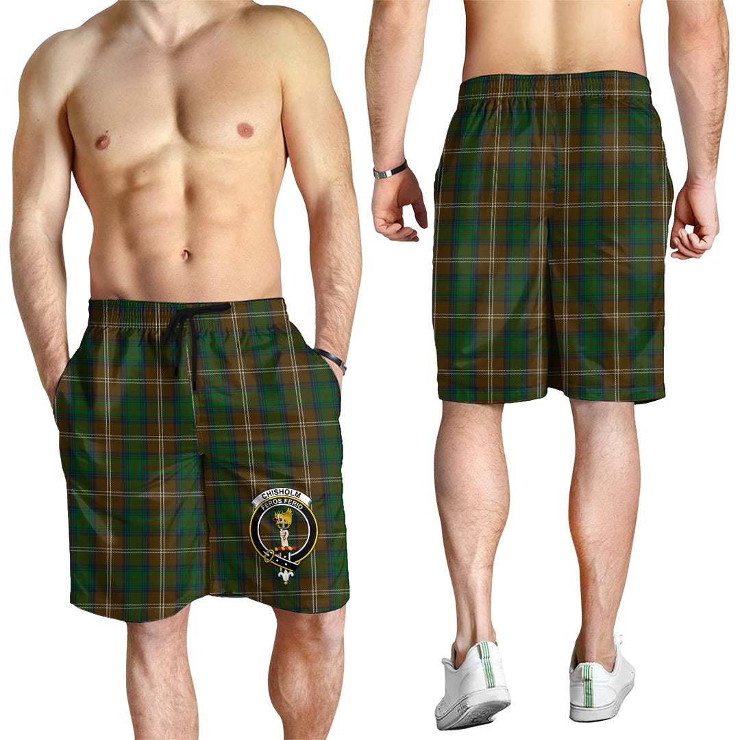 chisholm-hunting-tartan-mens-shorts-with-family-crest