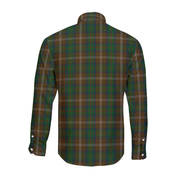 Chisholm Hunting Tartan Long Sleeve Button Up Shirt with Family Crest