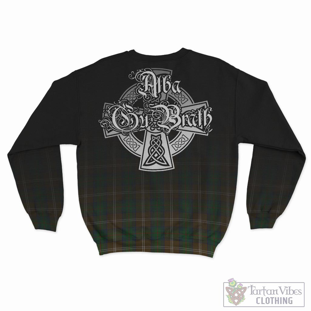 Tartan Vibes Clothing Chisholm Hunting Tartan Sweatshirt Featuring Alba Gu Brath Family Crest Celtic Inspired