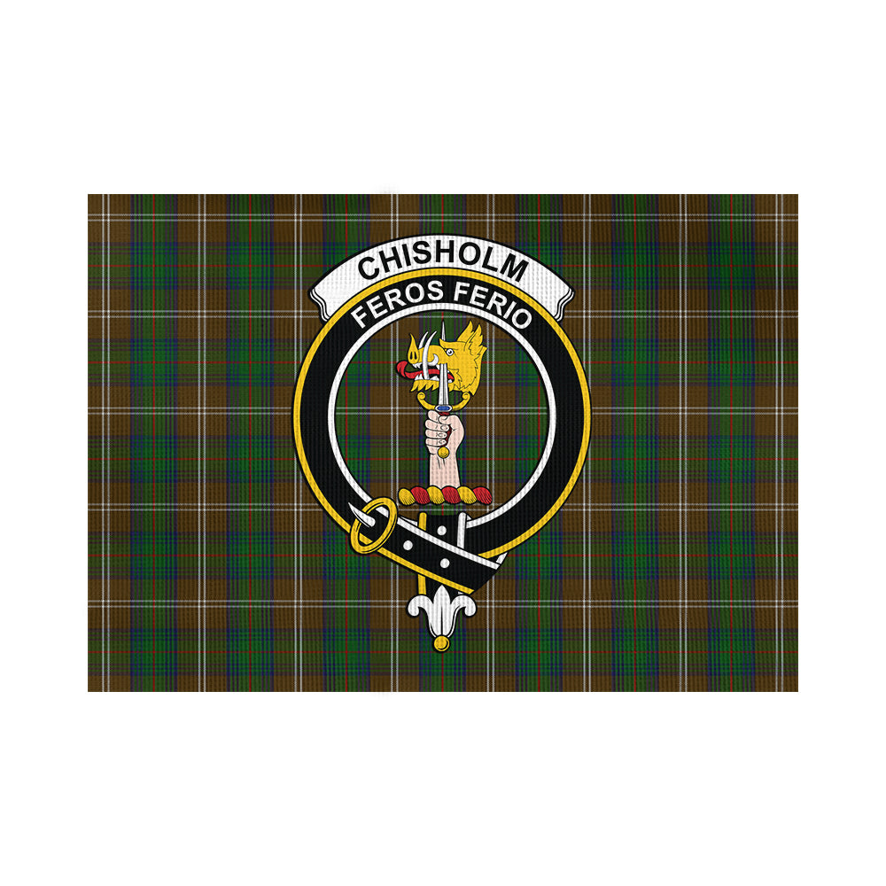 Chisholm Hunting Tartan Flag with Family Crest - Tartan Vibes Clothing