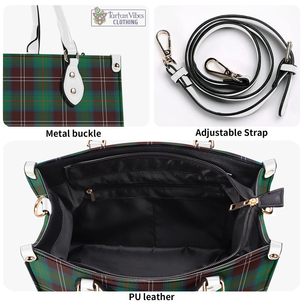 Tartan Vibes Clothing Chisholm Hunting Ancient Tartan Luxury Leather Handbags