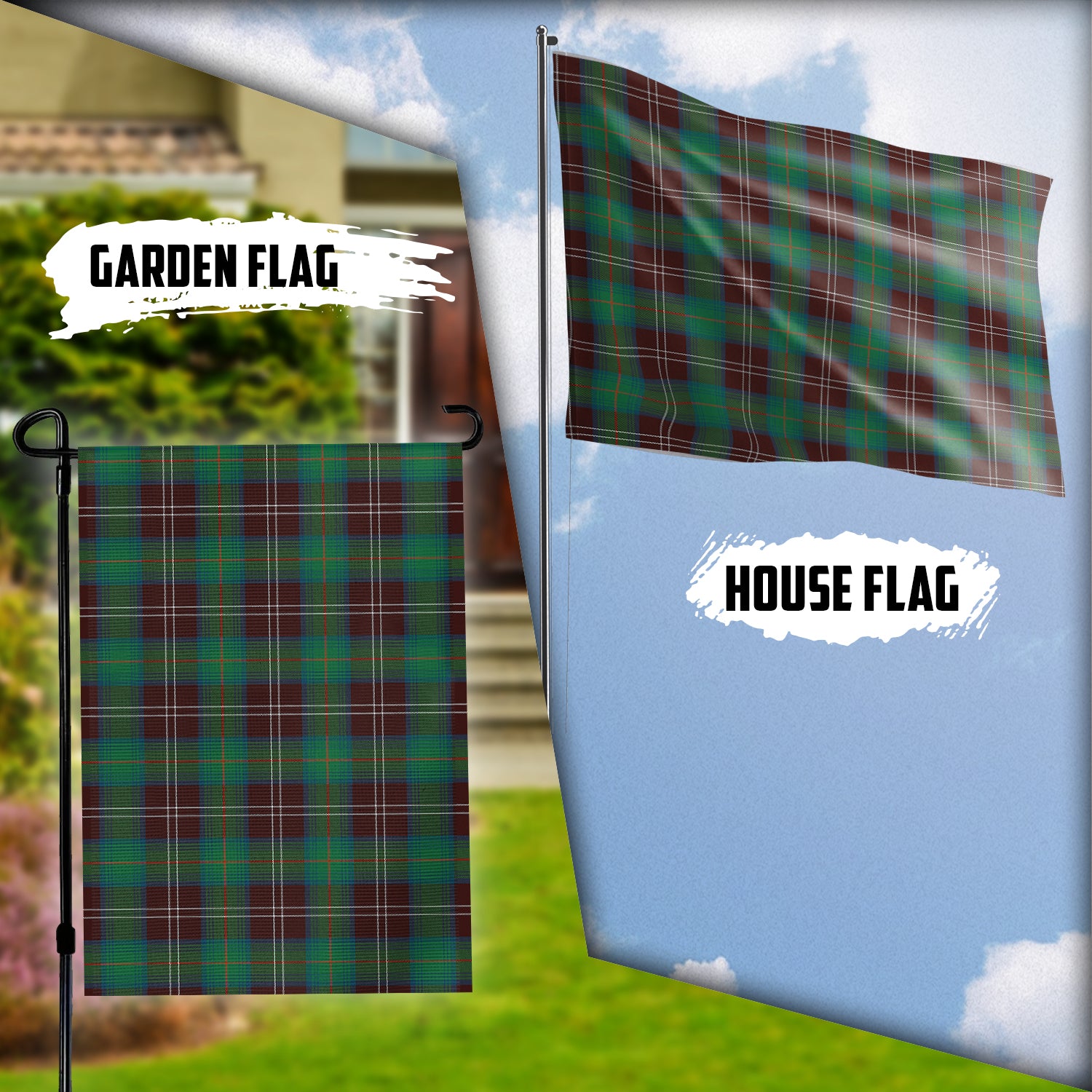 Chisholm Hunting Ancient Tartan Flag Garden Flag (Vertical) - Tartan Vibes Clothing