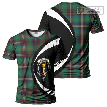 Chisholm Hunting Ancient Tartan T-Shirt with Family Crest Circle Style