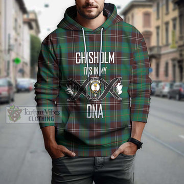 Chisholm Hunting Ancient Tartan Hoodie with Family Crest DNA In Me Style