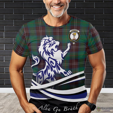 Chisholm Hunting Ancient Tartan T-Shirt with Alba Gu Brath Regal Lion Emblem