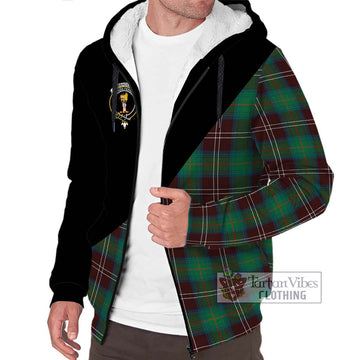 Chisholm Hunting Ancient Tartan Sherpa Hoodie with Family Crest and Military Logo Style