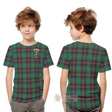 Chisholm Hunting Ancient Tartan Kid T-Shirt with Family Crest