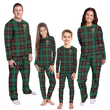 Chisholm Hunting Ancient Tartan Pajamas Family Set with Family Crest