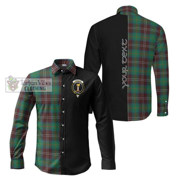 Chisholm Hunting Ancient Tartan Long Sleeve Button Shirt with Family Crest and Half Of Me Style