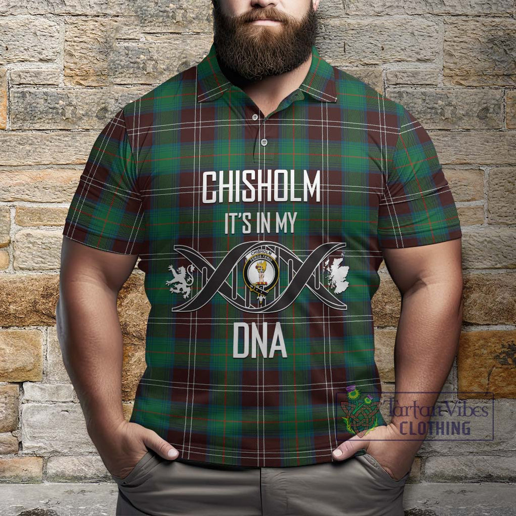 Chisholm Hunting Ancient Tartan Polo Shirt with Family Crest DNA In Me Style Kid - Tartanvibesclothing Shop