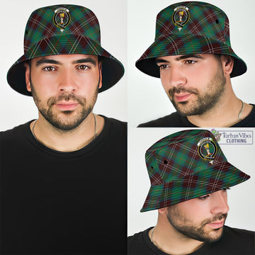 Chisholm Hunting Ancient Tartan Bucket Hat with Family Crest