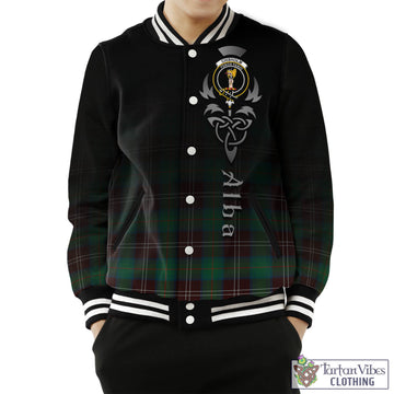 Chisholm Hunting Ancient Tartan Baseball Jacket Featuring Alba Gu Brath Family Crest Celtic Inspired