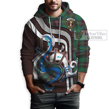 Chisholm Hunting Ancient Tartan Hoodie with Epic Bagpipe Style