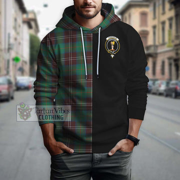 Chisholm Hunting Ancient Tartan Hoodie with Family Crest and Half Of Me Style