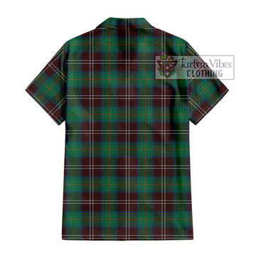 Chisholm Hunting Ancient Tartan Short Sleeve Button Shirt with Family Crest DNA In Me Style