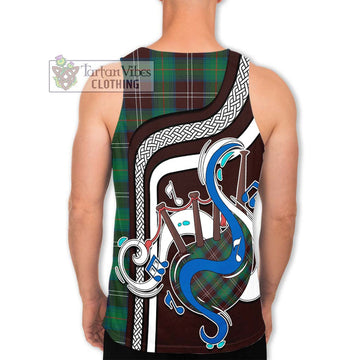 Chisholm Hunting Ancient Tartan Men's Tank Top with Epic Bagpipe Style