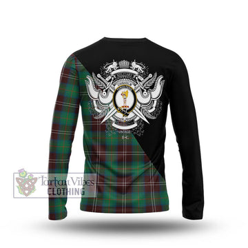 Chisholm Hunting Ancient Tartan Long Sleeve T-Shirt with Family Crest and Military Logo Style