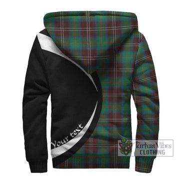 Chisholm Hunting Ancient Tartan Sherpa Hoodie with Family Crest Circle Style