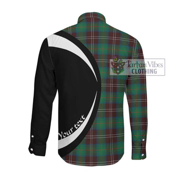 Chisholm Hunting Ancient Tartan Long Sleeve Button Up with Family Crest Circle Style