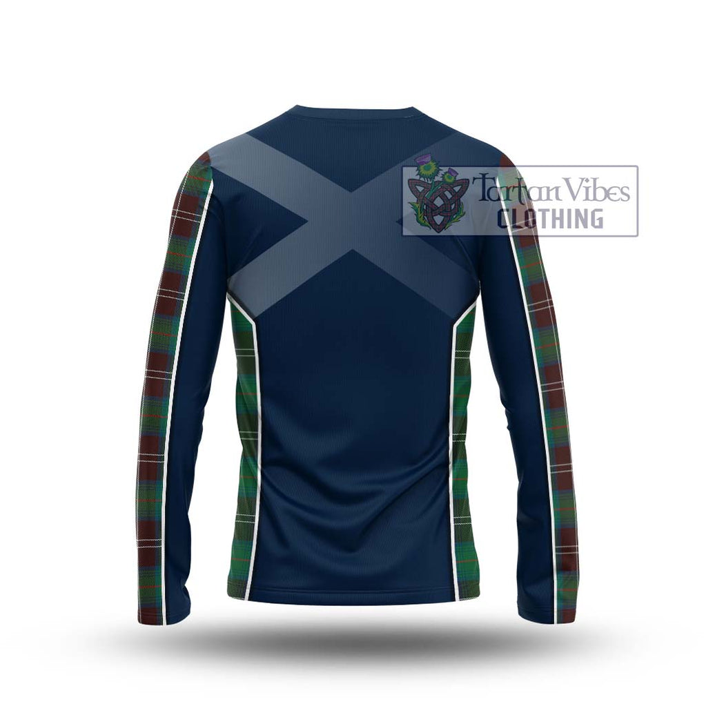 Chisholm Hunting Ancient Tartan Long Sleeve T-Shirt with Family Crest and Lion Rampant Vibes Sport Style - Tartan Vibes Clothing