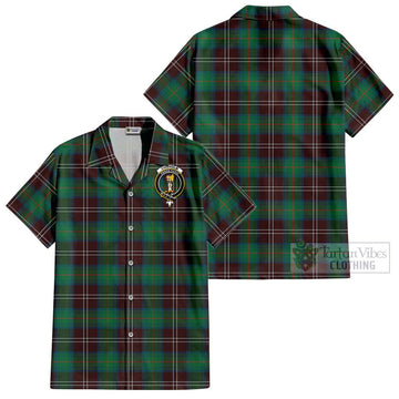 Chisholm Hunting Ancient Tartan Cotton Hawaiian Shirt with Family Crest