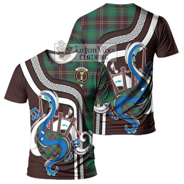 Chisholm Hunting Ancient Tartan T-Shirt with Epic Bagpipe Style