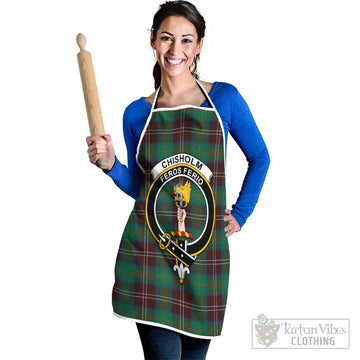 Chisholm Hunting Ancient Tartan Apron with Family Crest