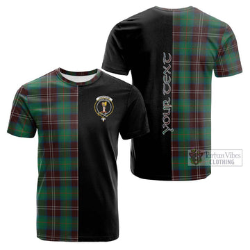 Chisholm Hunting Ancient Tartan Cotton T-shirt with Family Crest and Half Of Me Style