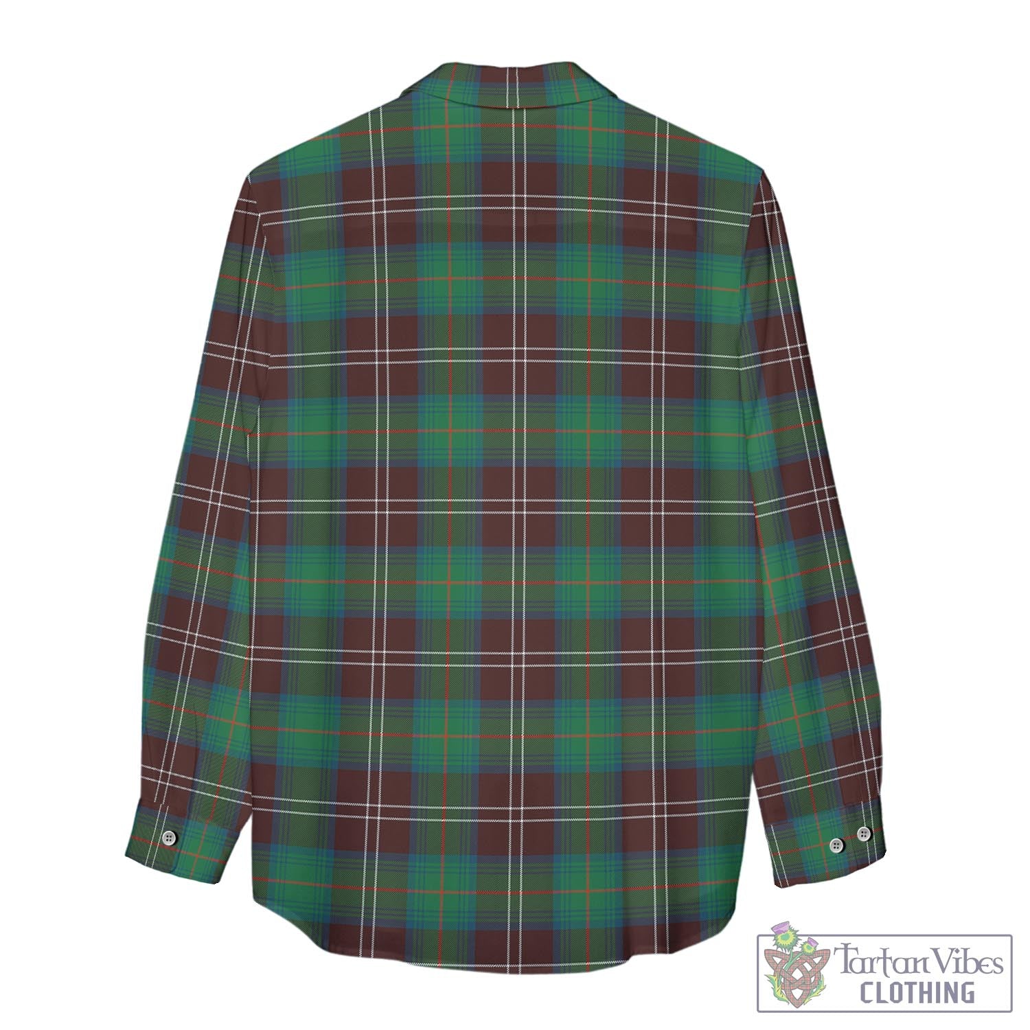 Tartan Vibes Clothing Chisholm Hunting Ancient Tartan Womens Casual Shirt with Family Crest