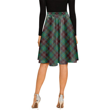 Chisholm Hunting Ancient Tartan Melete Pleated Midi Skirt