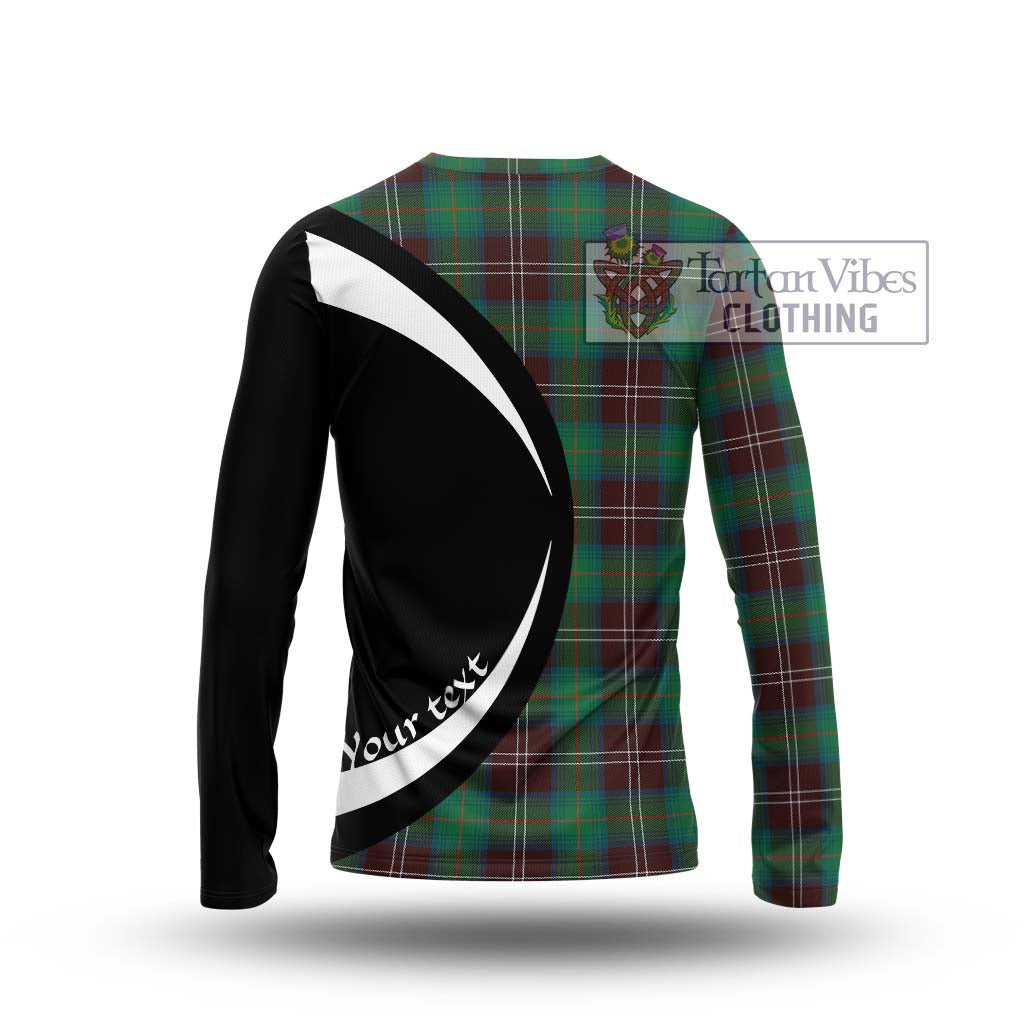 Chisholm Hunting Ancient Tartan Long Sleeve T-Shirt with Family Crest Circle Style - Tartan Vibes Clothing