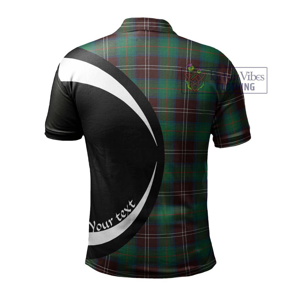 Chisholm Hunting Ancient Tartan Men's Polo Shirt with Family Crest Circle Style - Tartan Vibes Clothing