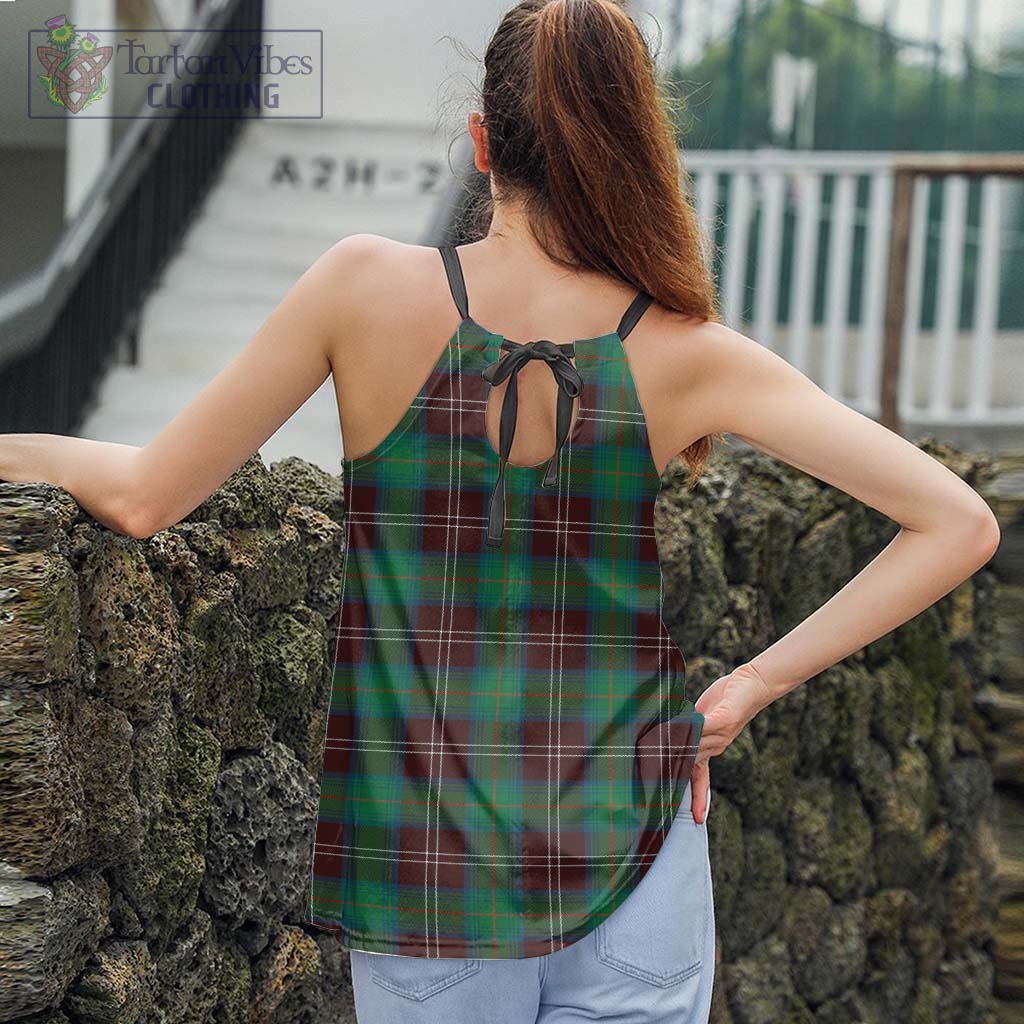 Tartan Vibes Clothing Chisholm Hunting Ancient Tartan Loose Halter Neck Camisole