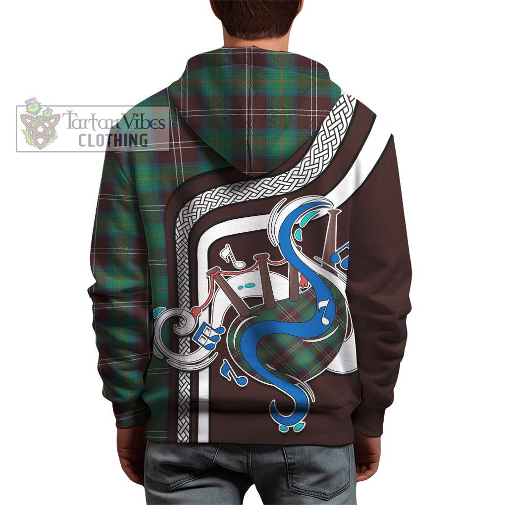 Chisholm Hunting Ancient Tartan Hoodie with Epic Bagpipe Style - Tartanvibesclothing Shop