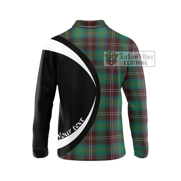 Chisholm Hunting Ancient Tartan Long Sleeve Polo Shirt with Family Crest Circle Style