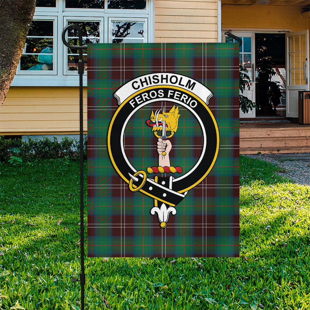 Chisholm Hunting Ancient Tartan Flag with Family Crest - Tartan Vibes Clothing