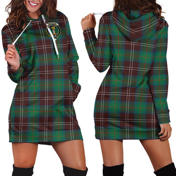 Chisholm Hunting Ancient Tartan Hoodie Dress with Family Crest