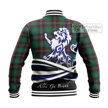 Chisholm Hunting Ancient Tartan Baseball Jacket with Alba Gu Brath Regal Lion Emblem