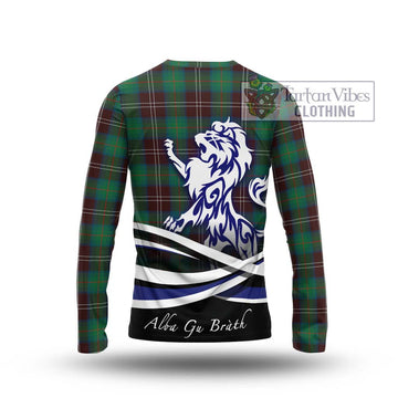 Chisholm Hunting Ancient Tartan Long Sleeve T-Shirt with Alba Gu Brath Regal Lion Emblem