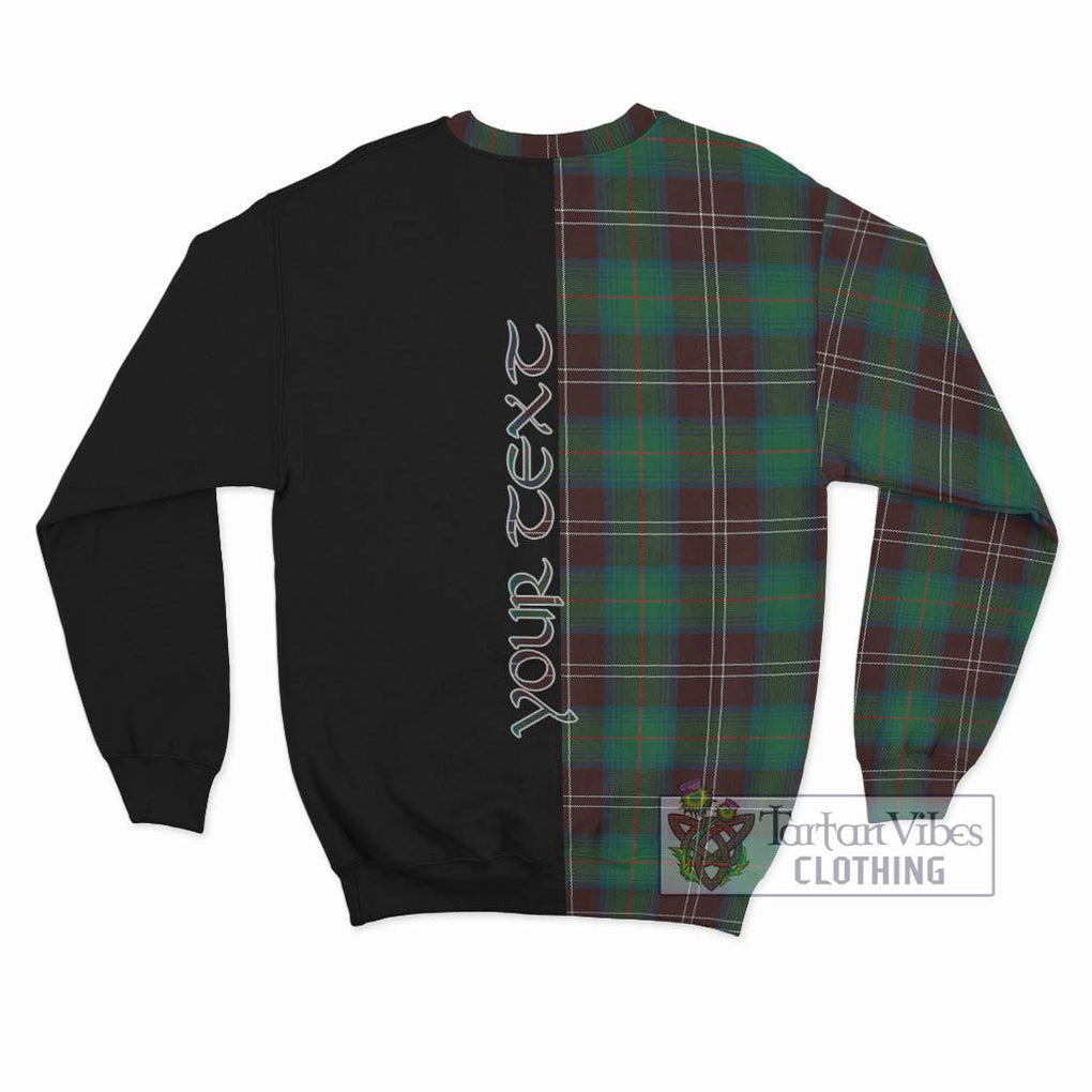 Chisholm Hunting Ancient Tartan Sweatshirt with Family Crest and Half Of Me Style - Tartanvibesclothing Shop