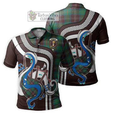 Chisholm Hunting Ancient Tartan Polo Shirt with Epic Bagpipe Style