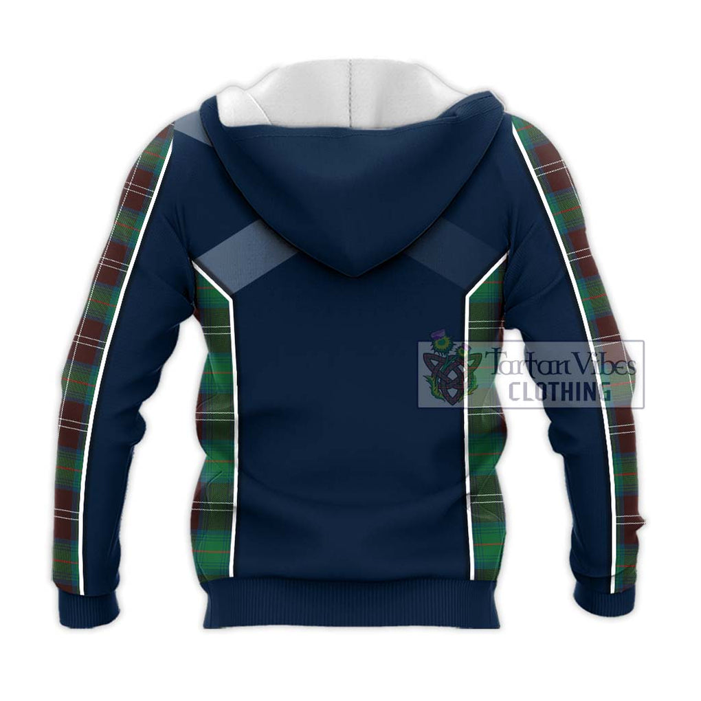 Chisholm Hunting Ancient Tartan Knitted Hoodie with Family Crest and Lion Rampant Vibes Sport Style - Tartan Vibes Clothing