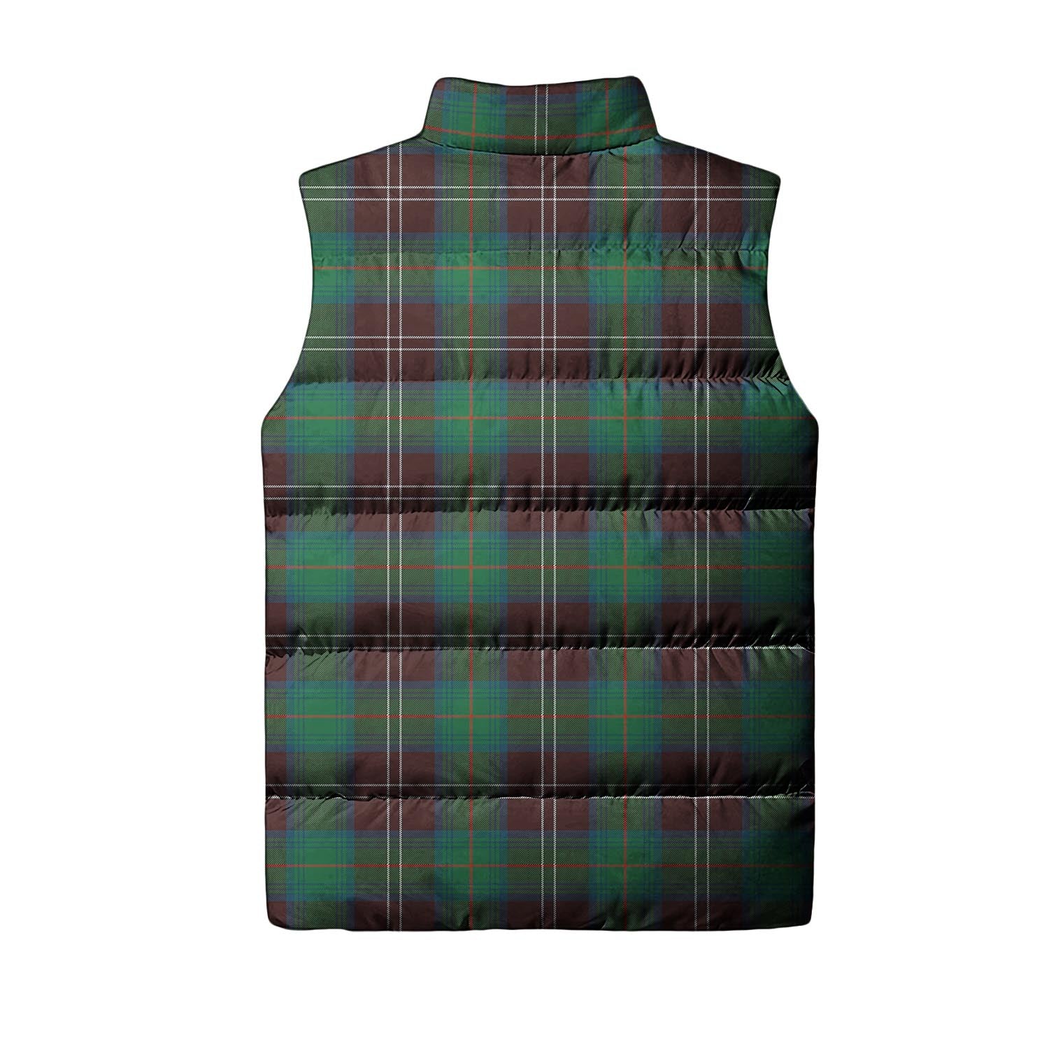 Chisholm Hunting Ancient Tartan Sleeveless Puffer Jacket with Family Crest - Tartanvibesclothing