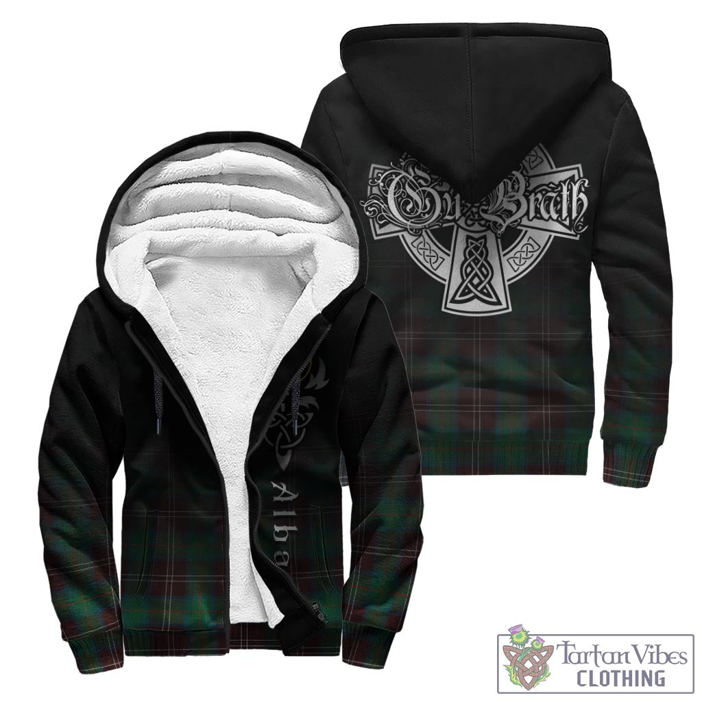 Tartan Vibes Clothing Chisholm Hunting Ancient Tartan Sherpa Hoodie Featuring Alba Gu Brath Family Crest Celtic Inspired