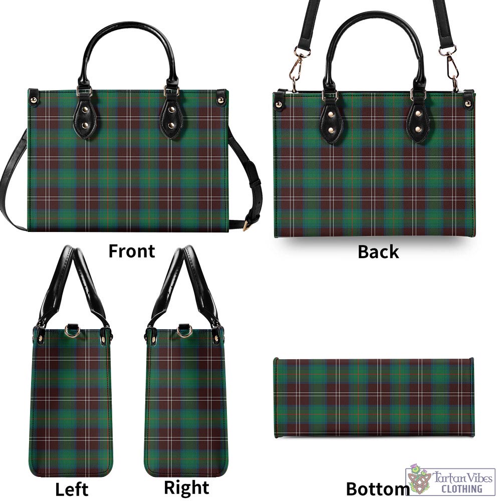 Tartan Vibes Clothing Chisholm Hunting Ancient Tartan Luxury Leather Handbags