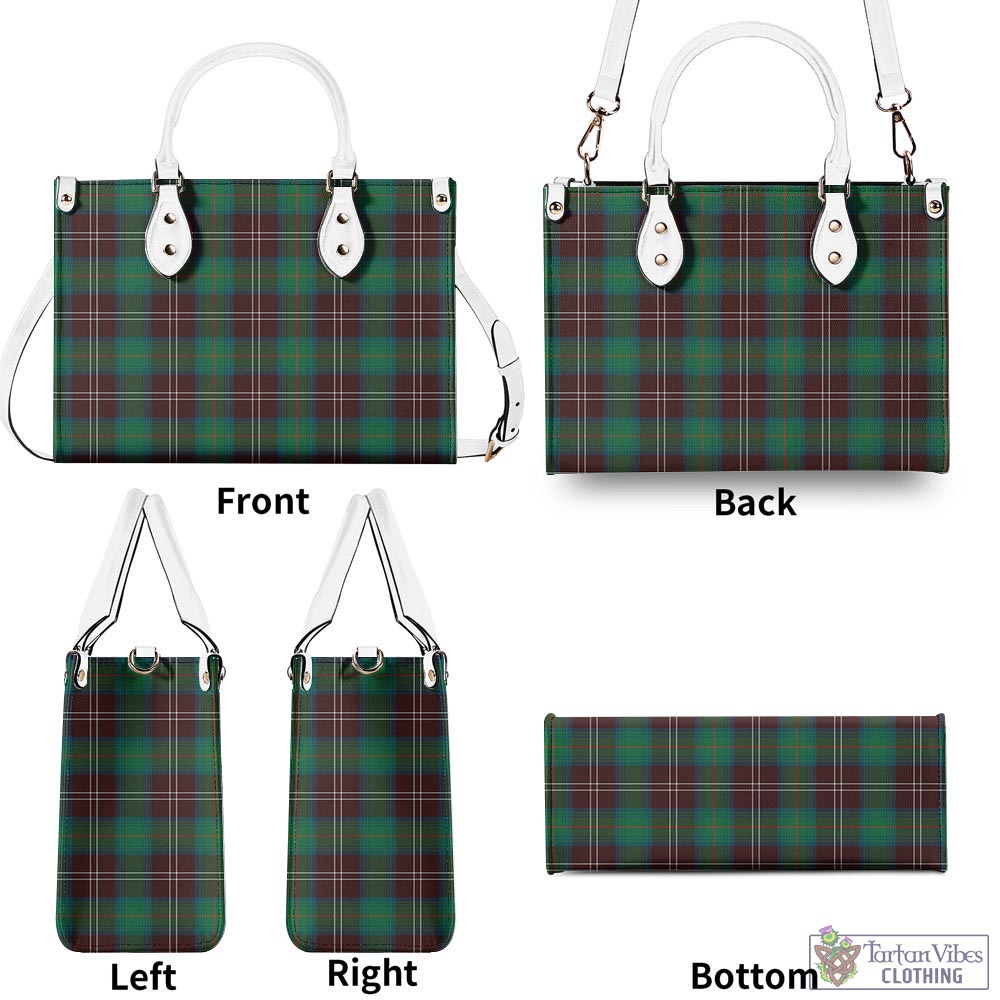 Tartan Vibes Clothing Chisholm Hunting Ancient Tartan Luxury Leather Handbags