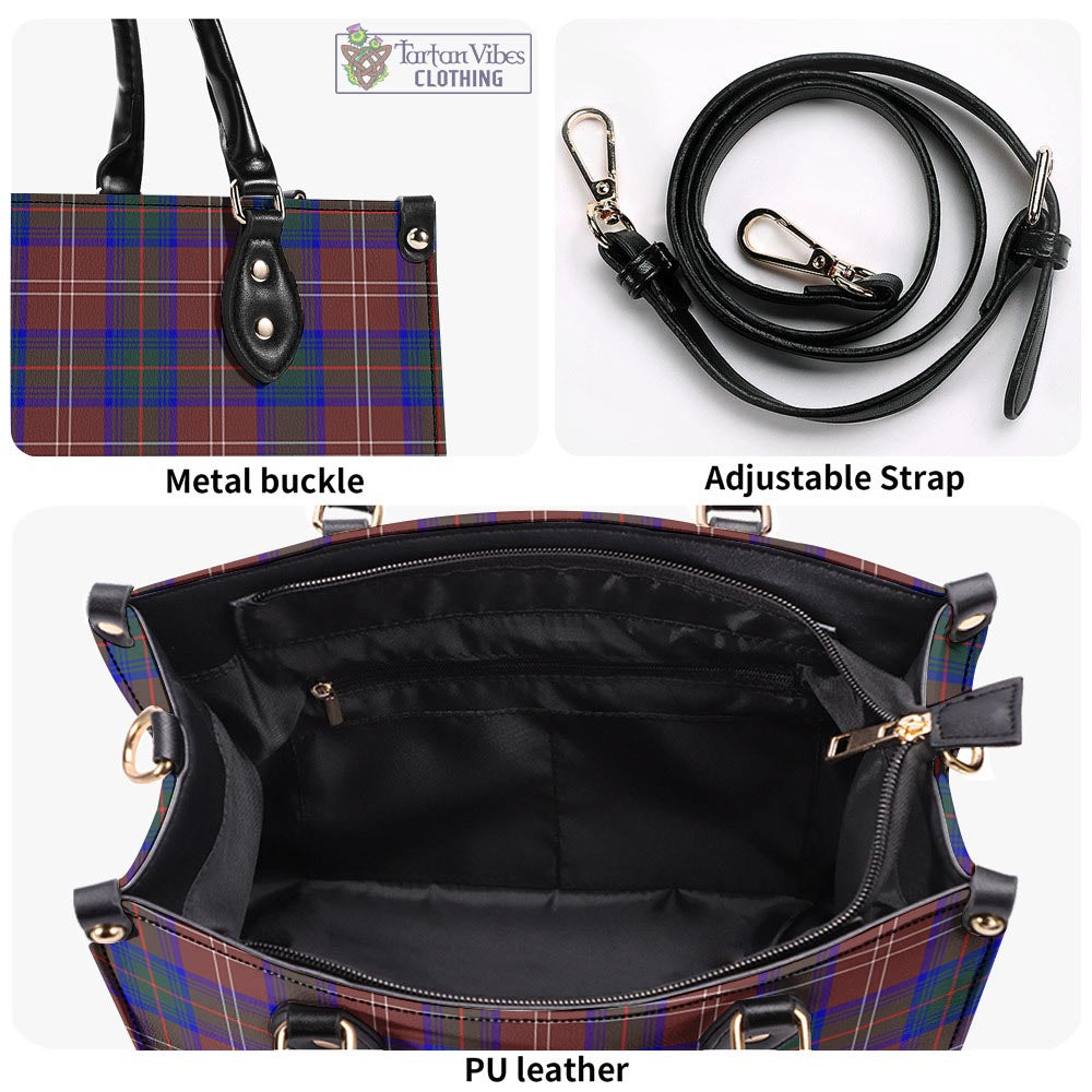 Tartan Vibes Clothing Chisholm Hunting Modern Tartan Luxury Leather Handbags